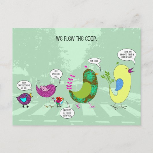 Coopの動く発表テンプレートを飛んだ 案内ポストカード (正面)