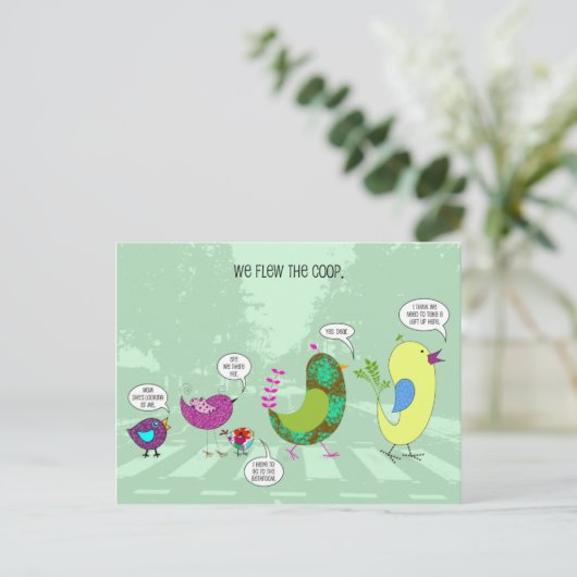 Coopの動く発表テンプレートを飛んだ 案内ポストカード (スタンド正面)