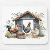 Coopの水色チキン マウスパッド (正面)