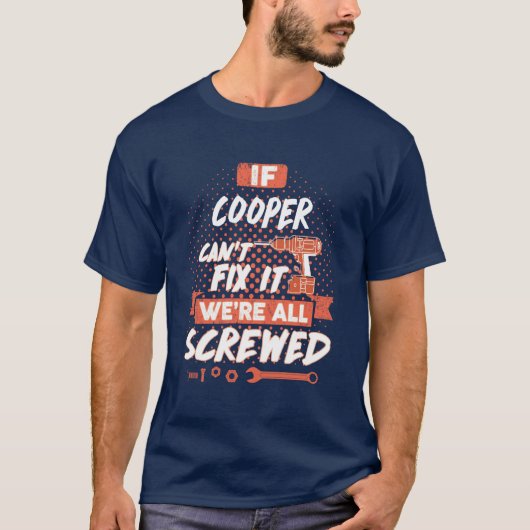 COOPERシャツ、COOPER Tシャ男性へツ Tシャツ (正面)