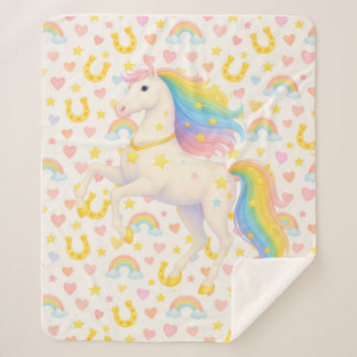 Cooper & Cody Best-Friend Horses Fleece Throw  シェルパブランケット