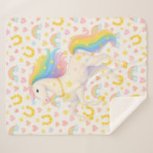 Cooper & Cody Best-Friend Horses Fleece Throw シェルパブランケット (正面(横))