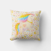 Cooper & Cody — Rainbow Horses Throw Pillow クッション (正面)