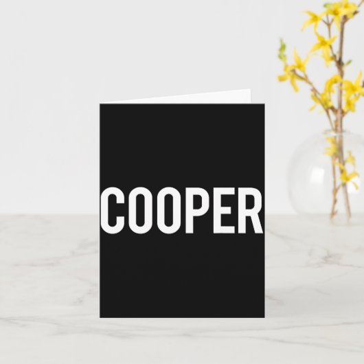 Cooper - Cool New Funny Name Fan Gift Tee  カード (黄色い花)