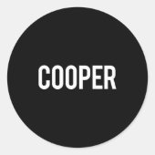 Cooper - Cool New Funny Name Fan Gift Tee ラウンドシール (正面)