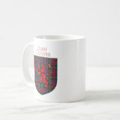 Cooper Tartan Scottish Plaid Lion Rampant コーヒーマグカップ (正面左)