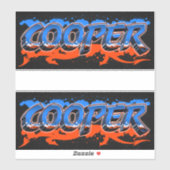 Cooper Vorname Name Graffiti Aufkleber Sticker シール (シート)