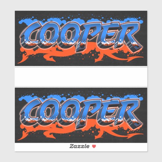 Cooper Vorname Name Graffiti Aufkleber Sticker シール (シート)