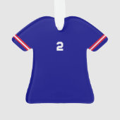 Cooperstownカスタム Blue Jersey年名チーム オーナメント (裏面)