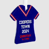 Cooperstownカスタム Blue Jersey年名チーム オーナメント (正面)