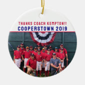 Cooperstown Coach Gift Team Photo Week Highlights セラミックオーナメント (正面)