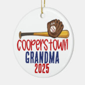 Cooperstown Grandma Nana Baseball Special Note セラミックオーナメント (左)