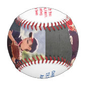 Cooperstown NY写真パーソナライズされたチーム名簿 野球ボール (正面)