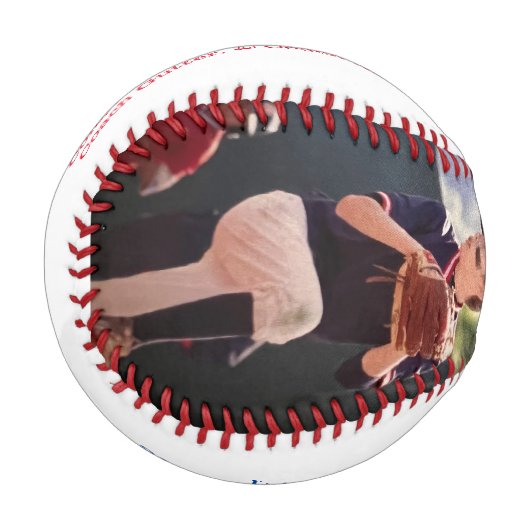 Cooperstown NY写真パーソナライズされたチーム名簿 野球ボール (正面左)