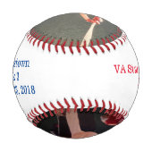 Cooperstown NY選手パーソナライズされた2つのフォトチーム 野球ボール (裏面)