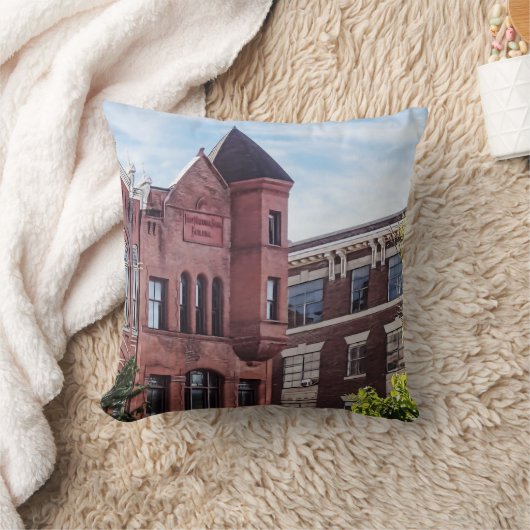 Cooperstown NY – 第一国立銀行建物 クッション (ブランケット)