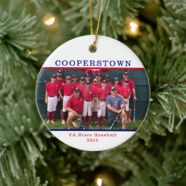 Cooperstown NY 野球チーム 写真 チーム名 事実 セラミックオーナメント