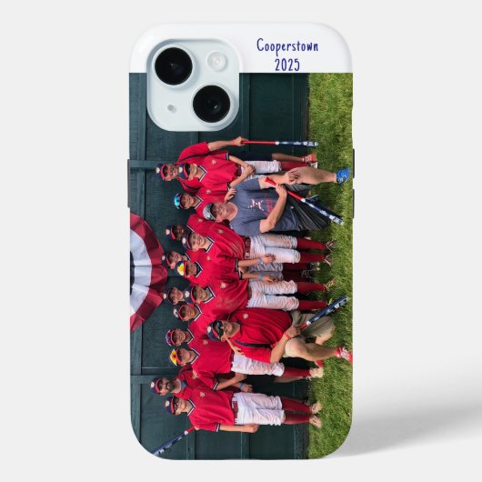 Cooperstown NY 野球チーム 写真 年 カスタム Case-Mate iPhoneケース (裏面)
