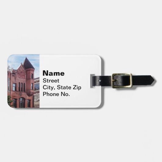 Cooperstown NY - First National Bank Building ラゲッジタグ (正面横)