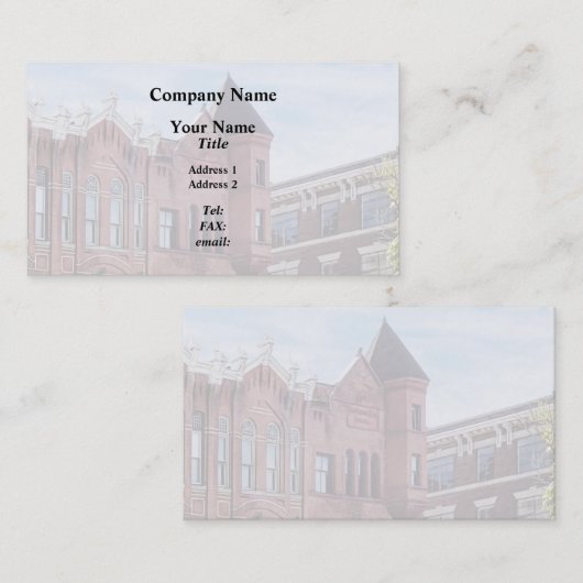 Cooperstown NY - First National Bank Building 名刺 (正面/裏面)