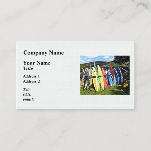 Cooperstown NY - Kayaks and Paddleboards 名刺 (正面)