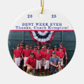 Cooperstown Teamのフォトウィークに感謝最高のする セラミックオーナメント (正面)