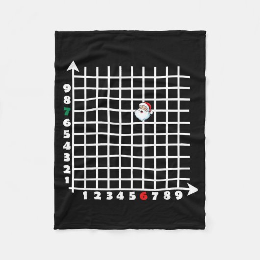 Coordinate (6,7) Funny Math Teacher Christmas 67 M フリースブランケット (正面)