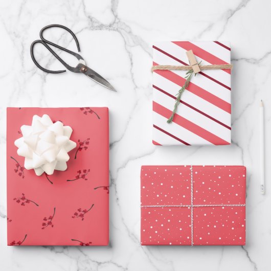 Coordinating Variety Set Christmas Wrapping Paper  ラッピングペーパーシート (正面)
