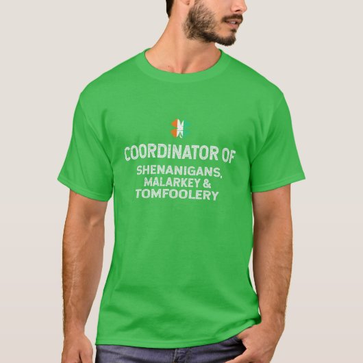 Coordinator Of Shenanigans Malarkey Tomfoolery Pat Tシャツ (正面)