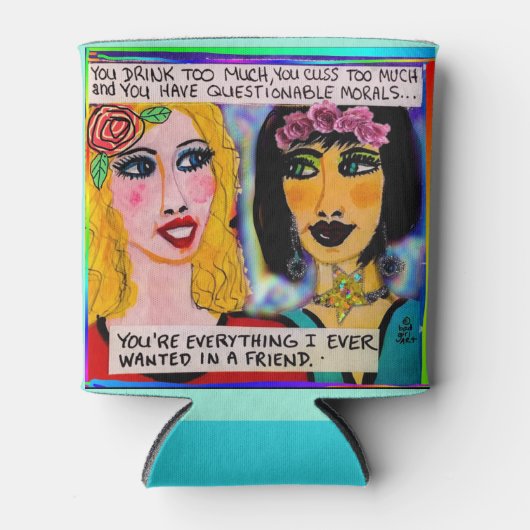 coozie-you飲み過ぎるあなたは多くを食べ過ぎ 缶クーラー (正面)