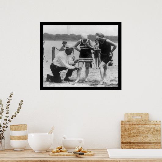 Cop測定水着長1922 ポスター (キッチン)