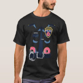 Cop Donut Police Easy Lazy Halloween Costume Tシャツ (正面)