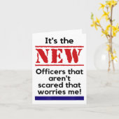 Cop Quote It's The New Officers That E Me Trooper  カード (黄色い花)