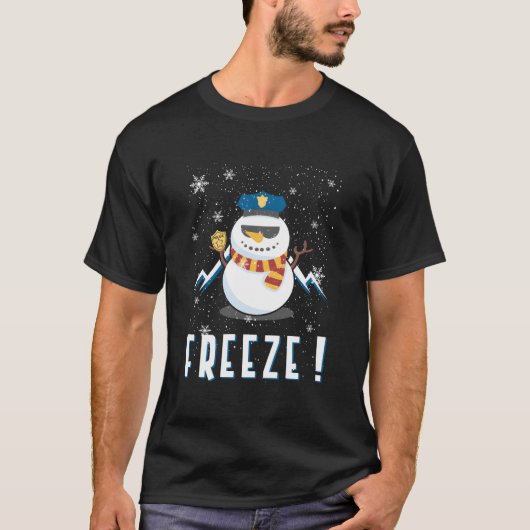 Cop Snow Freeze Police Navidad Police Police Offic Tシャツ (正面)