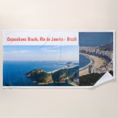 Copacabanaのビーチ、リオデジャネイロブラジル ビーチタオル (正面)