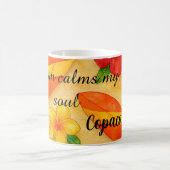 Copacabana Beach Watercolor Floral Tropical コーヒーマグカップ (中央)