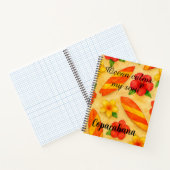 Copacabana Beach Watercolor Floral Tropical ノートブック (内部)