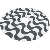 Copacabana Black and white ブラッシュドポリエステルツリースカート (アングル)