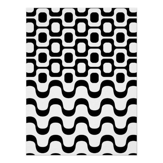 Copacabana / Ipanema - Black and White ポスター (正面)