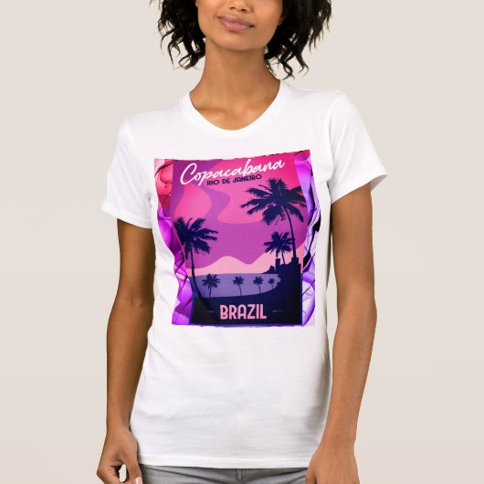 Copacabana Rio De Janeiro Brazil Beach T-Shirt Tシャツ (正面)