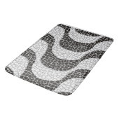 Copacabana Sidewalk Brazilian pattern バスマット (アングル)