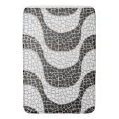 Copacabana Sidewalk Brazilian pattern バスマット (正面縦)