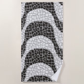 Copacabana Sidewalk Brazilian pattern ビーチタオル (正面)