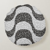 Copacabana Sidewalk Brazilian pattern ラウンドクッション (裏面)