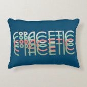 Copaceticレトロ1920sタイポグラフィ、色 アクセントクッション (正面)