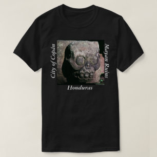Copanの設計されているマヤの台なしの写真の都市 Tシャツ