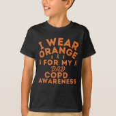 COPDカスタム認識度I衣服オレンジフォーマイパパ Tシャツ (正面)