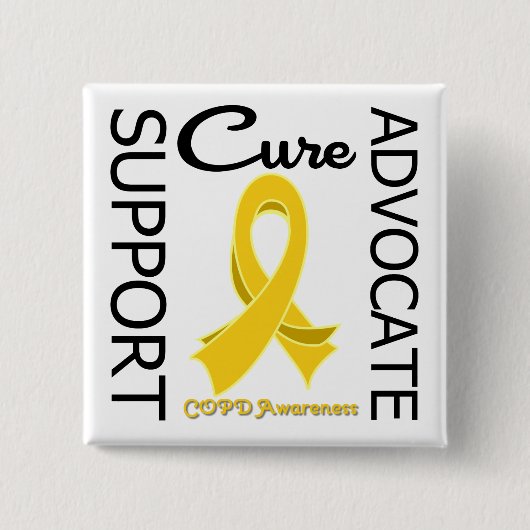 COPDサポートアドボケータキュア 缶バッジ (正面)
