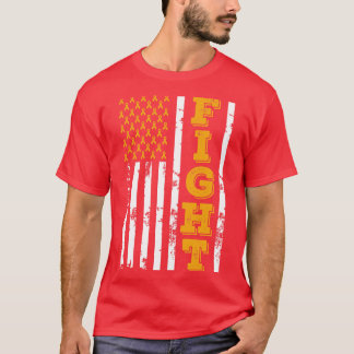 COPD認識度ファイトAmerican Flag 4Of July Hap Tシャツ