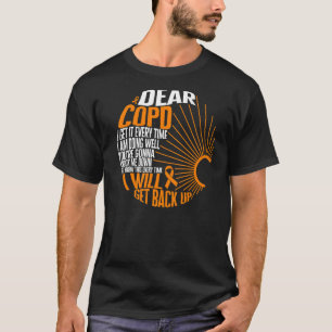 COPD認識度私はリボン肺病を取り戻す Tシャツ